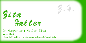 zita haller business card